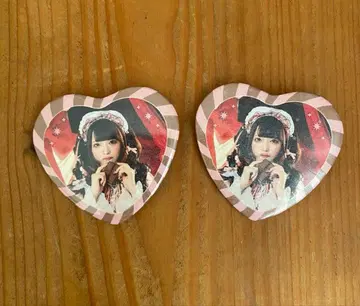 큐루링 해봐 치바 유나 발렌타인 캔뱃지 홀로그램