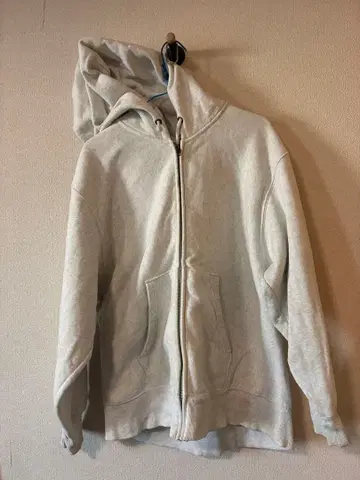 풀 집업 후드 부착 후드티 라이트 그레이