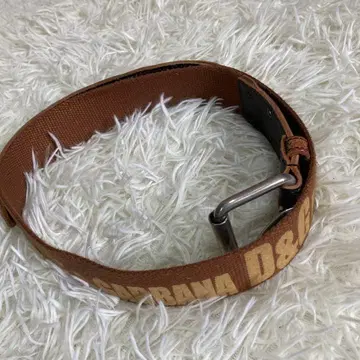 돌체앤가바나 벨트 로고 디자인 브라운 빈티지