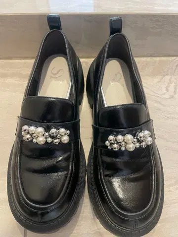 SY UNITED ARROWS 블랙 로퍼 펄비쥬 통굽