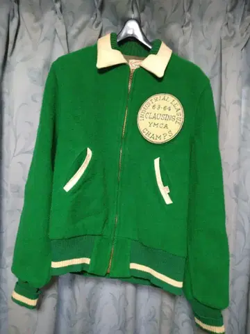 60s MARSHALL GAMEMASTER 그린 지퍼 바시티 자켓 레어