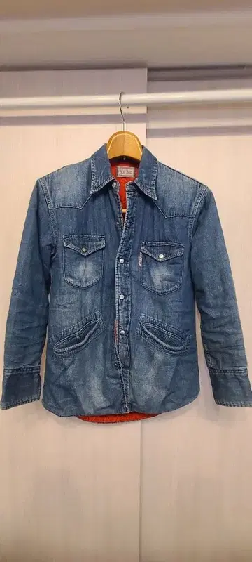 BLUE BLUE 데님 웨스턴 셔츠 자켓 충전솜 퀼팅