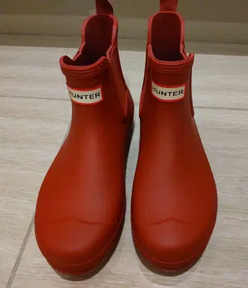 새상품 HUNTER 여성용 오리지널 첼시 (레드)