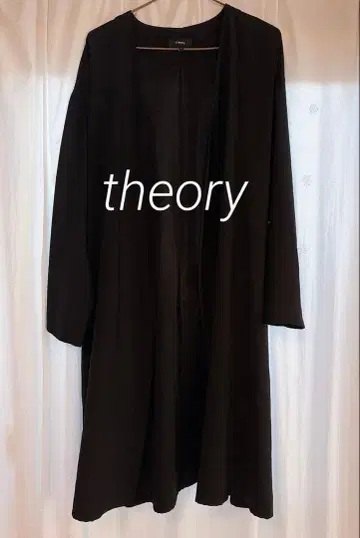 띠어리 노카라 봄 코트 가디건 세레모니 블랙