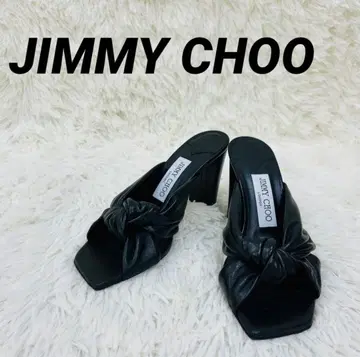 JIMMY CHOO 지미추 가죽 블랙 23cm 스퀘어토