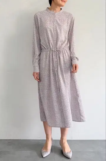 새상품 소주 SOEJU 레오파드 무늬 밴드 카라 원피스