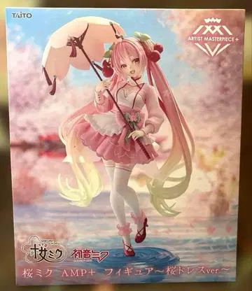 벚꽃 미쿠 AMP+ 피규어 벚꽃 드레스ver 하츠네 미쿠