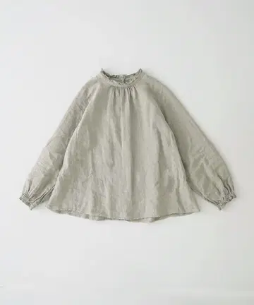 nest Robe 린넨 스탠드 프릴 블라우스
