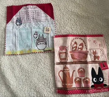 이웃집 토토로 마녀 배달부 키키 지지 타월 손수건 세트