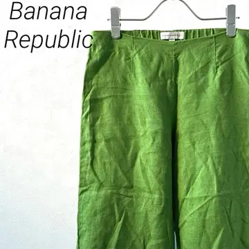 바나나 리퍼블릭 와이드 팬츠 린넨 100% 심플 빅