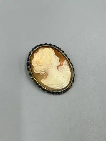 256 빈티지 925 카메오 스타일 브로치 타원형