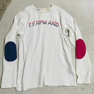 45R 45rpm/레인보우스티치 로고 긴팔 티셔츠/컷소우/ L