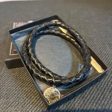 Tornado Mart 뜨개질 가죽 팔찌