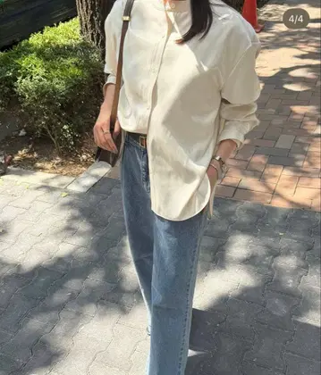 YONFA 요나 박시 슬릿 블라우스 (ivory)