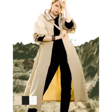 SPECCHIO 스페치오 본딩 후드 롱 코트