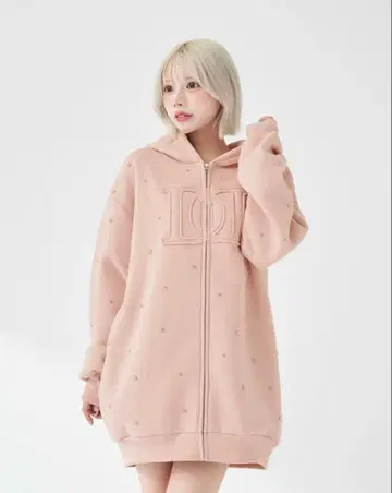 darich DD 로고 비쥬 지퍼 후드티