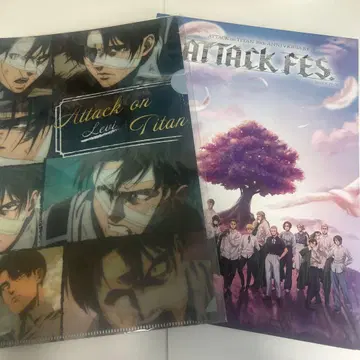 진격의 거인 어택 페스티벌 팜플렛 클리어 파일 세트