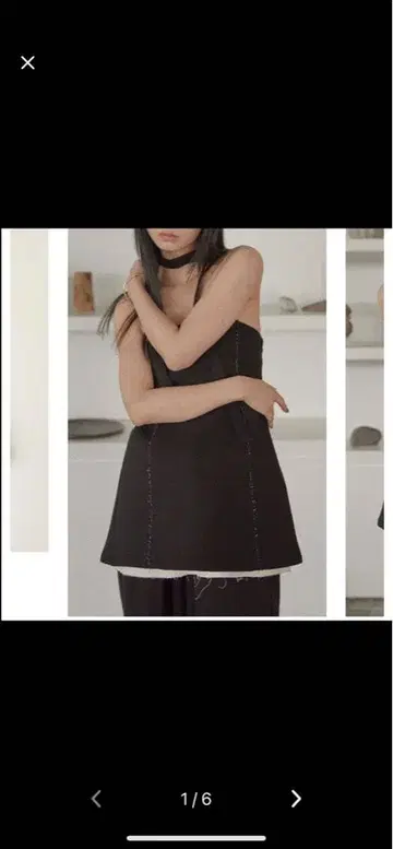 디움 린넨 라이크 레이어드 베어 튜닉 디움