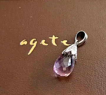 agete 실버 925 자수정 목걸이 참