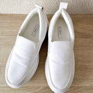 새상품 EVOL 통굽 슬립온 스니커즈 화이트 S