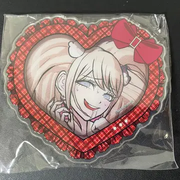 단간론파 에비텐 하트형 아크릴 배지 에노시마 쥰코 정품 블랙막