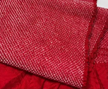 w-265 순수 실크 오비 장식 천 총 조임 후리소데 성인식 빨간색