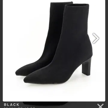 RANDA 스트레치 플레이트 힐 삭스 부츠 M 사이즈 블랙
