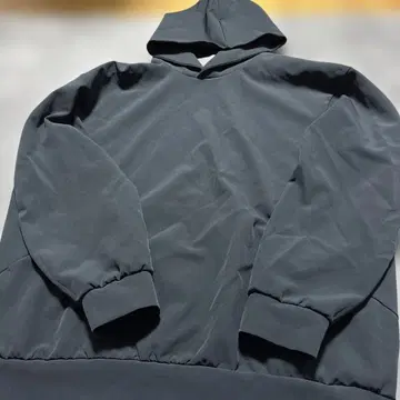 블랙 후드 부착 후드티 어태치먼트 사이즈 L 폴리에스테르