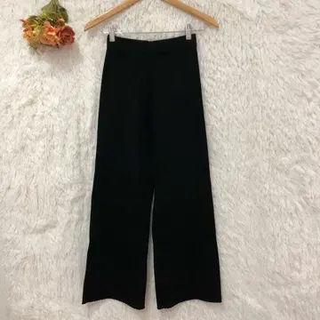 아프레 주르 미뇽 리브 니트 와이드 팬츠 [ M ] 허리밴딩