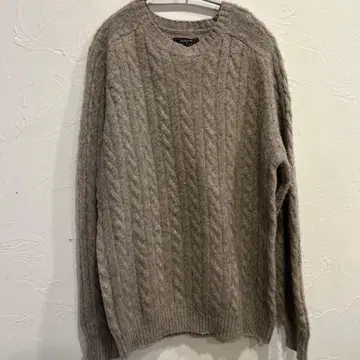 BEAMS PLUS 니트 스웨터 5게이지 샤기 케이블 니트 L