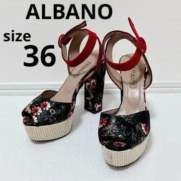 ALBANO 알바노 꽃무늬 샌들 플랫폼 36 이탈리아제