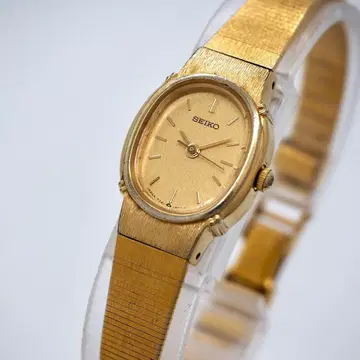 372 작동 SEIKO 여성용 시계 오벌 골드 빈티지