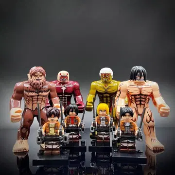 레고 호환 진격의 거인 캐릭터 8체 미니 피규어 블록