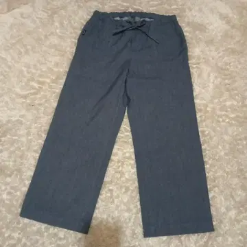 [ 새상품급 ] 마드모아젤 논논 면린넨 데님 와이드 팬츠 빅 사이즈