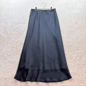 뷰티 앤 유스/L/그레이 계열/롱 스커트/광택/허리밴딩