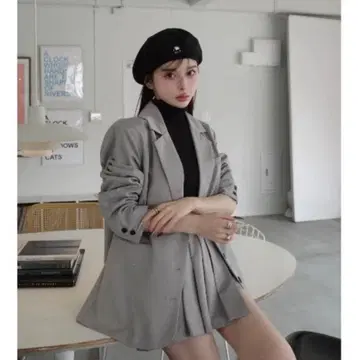 Darich 다리치 루즈 싱글 스터드 자켓 그레이