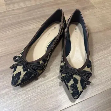 carino 카리노 스틸레토 발레 슈즈 베이지 콤비