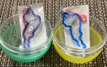 비와코 키링 비와코 발레 하코다테야마 구름 무지개 보라색 파랑 세트