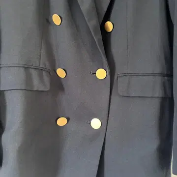 BEAUTY&YOUTH 네이비 더블 블레이저 S 골드 버튼