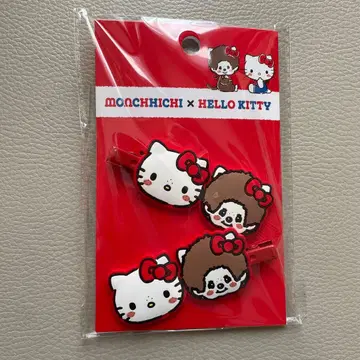 몬치치 x 키티 러버 클립 앞머리 클립 돈키