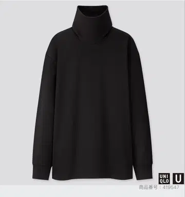 UNIQLO U 터틀넥 T 블랙 사이즈 L
