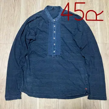 45R 티셔츠 롱티 인디고 염색 티셔츠 45rpm R-8752