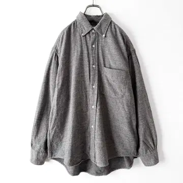 뷰티 앤 유스 트윌 버튼 다운 그랑 데 셔츠 오버 사이즈