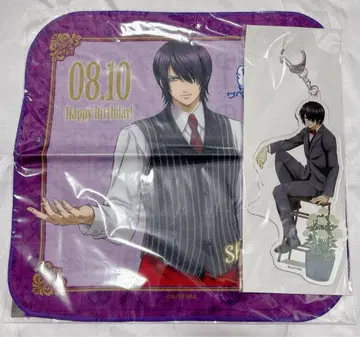 은혼 자베스텐보스 타카스기 핸드 타월 빅 아크릴 키링 2개 세트