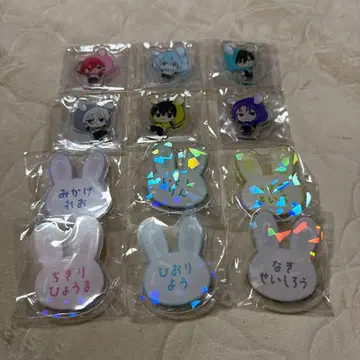 블루 록 미니 아크릴 플레이트 casual bunny 세트 판매