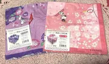 스누피 계절의 작은 후로시키 보자기 사쿠라 벚꽃 수국 세트