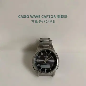 CASIO WAVE CAPTOR 손목시계 실버 멀티 밴드 6