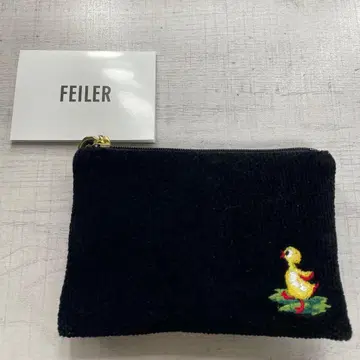 하이디 블랙 셔닐 직조 티슈 파우치