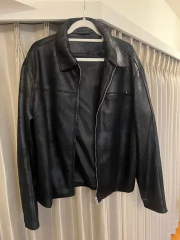 ZARA 블랙 가죽 자켓 XL