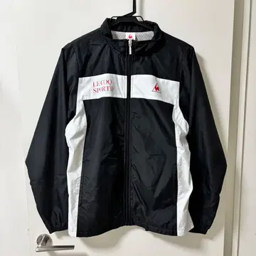 [ 미사용 ] 르꼬끄 골프 여성용 L 속기모 메쉬 윈드브레이커 블랙